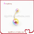 Rainbow stainless steel navel belly ring wholesale